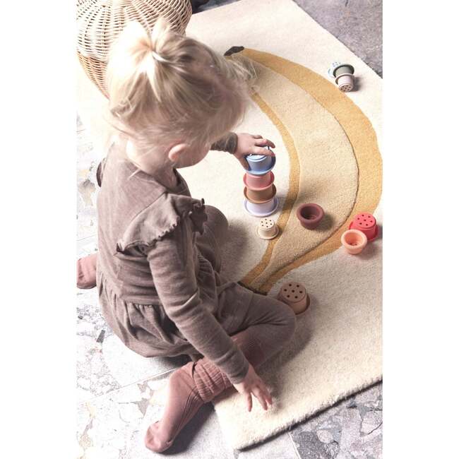 Tawa Silicone Stacking Cups, Caramel & Blue - Developmental Toys - 3