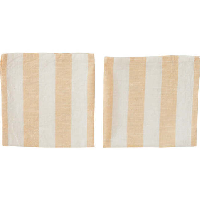 Striped Napkin, Vanilla (Pack Of 2)