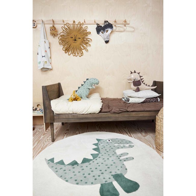 Theo Knit Dinosaur, Green - Plush - 6