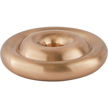 Savi Solid Brass Low Candle Holder, Brushed Brass - Candle Holders - 2