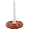 Savi Ceramic Low Single Candle Holder, Nutmeg - Candle Holders - 1 - thumbnail