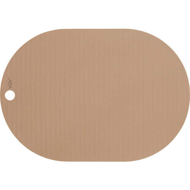Ribbo Oval Placemat, Camel (Pack Of 2)