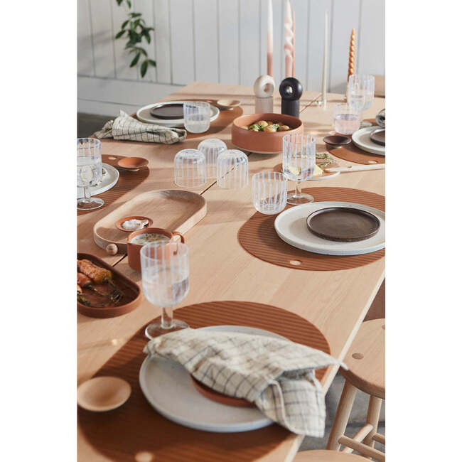 Ribbo Oval Placemat, Camel (Pack Of 2) - Tableware - 3