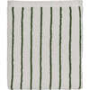 Raita Striped Small Towel, Green & Off-White - Towels - 1 - thumbnail