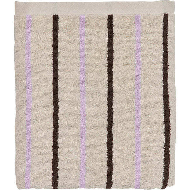 Raita Striped Small Towel, Purple, Clay & Brown