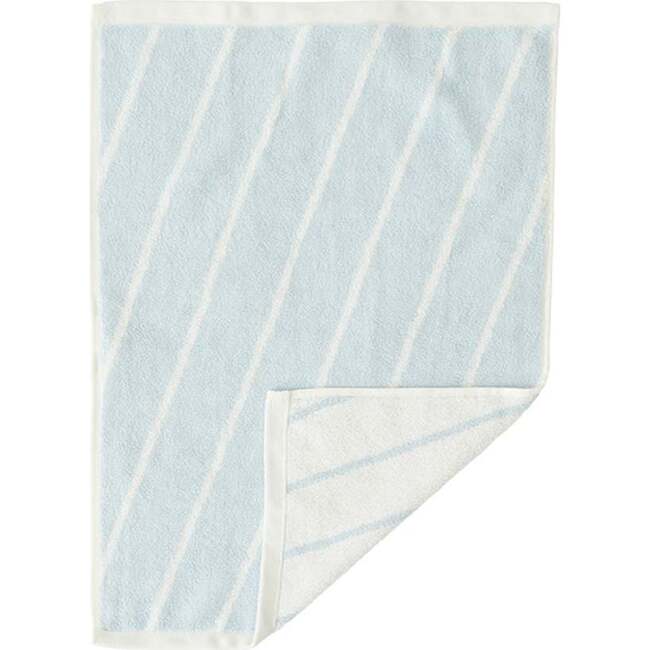 Raita Striped Mini Towel, Cloud & Ice Blue