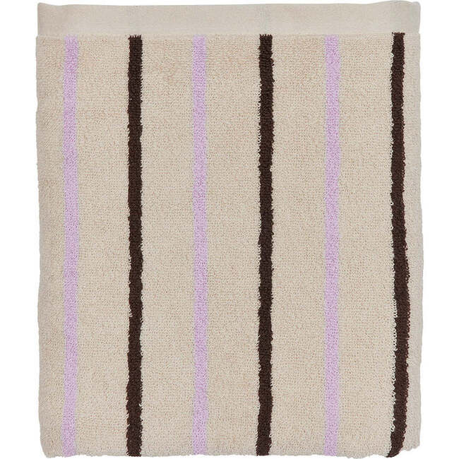 Raita Striped Medium Towel, Purple, Clay & Brown
