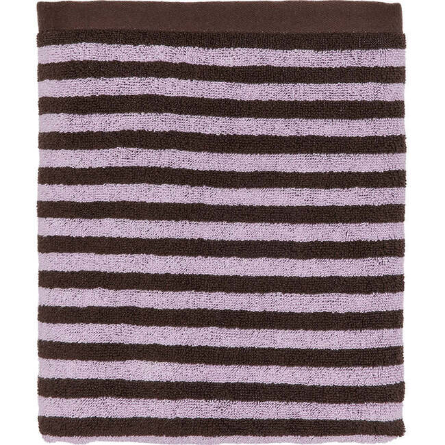 Raita Striped Medium Towel, Purple & Brown