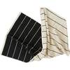 Raita Striped Medium Towel, Clay & Black - Towels - 1 - thumbnail