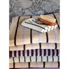 Raita Striped Medium Towel, Purple, Clay & Brown - Towels - 3