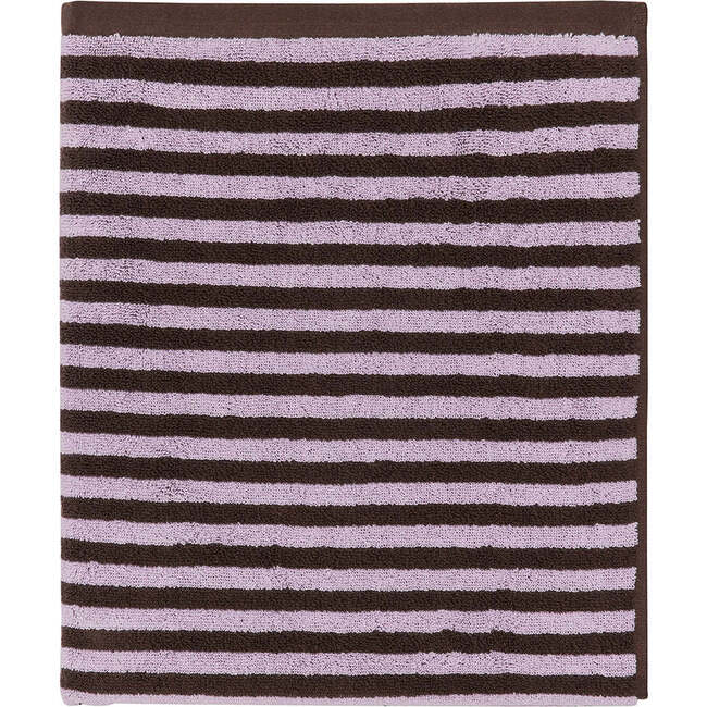 Raita Striped Large Towel, Purple & Brown