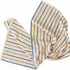 Raita Striped Large Towel, Caramel & Optic Blue - Towels - 1 - thumbnail