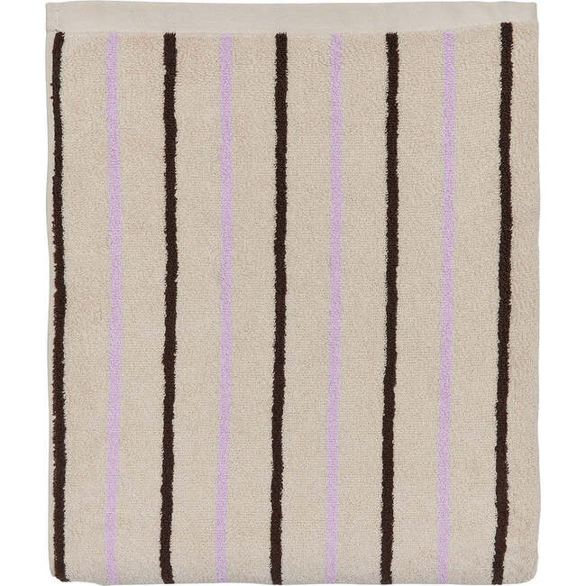 Raita Striped Large Towel, Purple, Clay & Brown