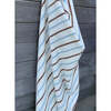 Raita Striped Large Towel, Caramel & Ice Blue - Towels - 2