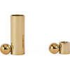 Palloa Low Candle Holder, Brass - Candle Holders - 2