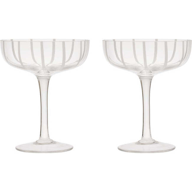 Mizu Coupe Glass, Clear (Pack Of 2)