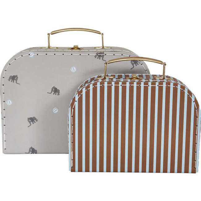 Mini Suitcases, Elephant & Stripe (Set Of 2) - Other Accessories - 2