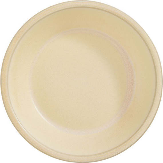 Yuka Deep Plate, Butter (Pack Of 2)