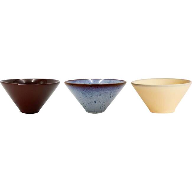 Yuka Bowls, Cool Colors (Pack Of 3)