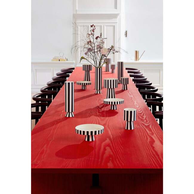 Toppu Vase, White & Black - Vases - 3