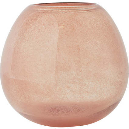 Lasi Medium Mouth-Blown Rounded Vase, Taupe
