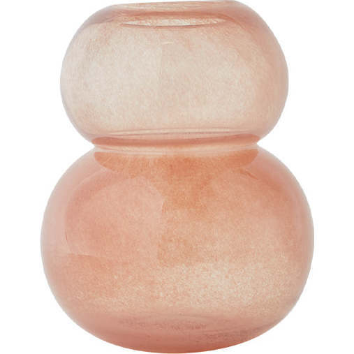 Lasi Small Mouth-Blown Organic-Shape Vase, Taupe