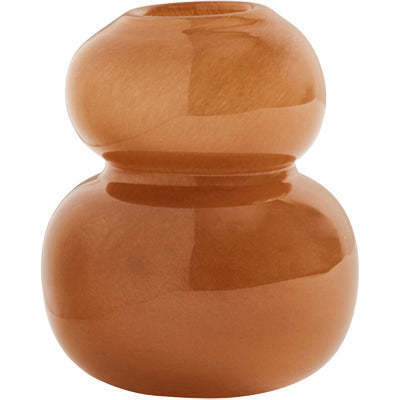 Lasi Extra-Small Mouth-Blown Organic-Shape Vase, Nutmeg