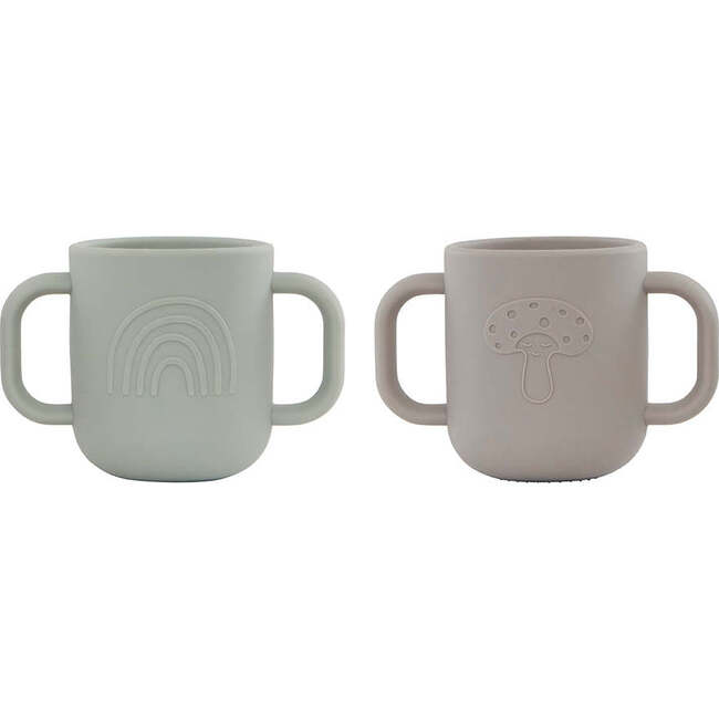 Kappu Cup, Clay & Pale Mint (Pack Of 2)