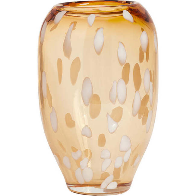 Jali Medium Handmade Vase, Amber