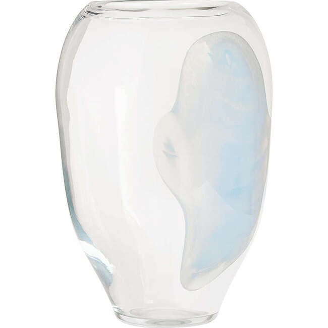 Jali Large Handmade Vase, Ice Blue