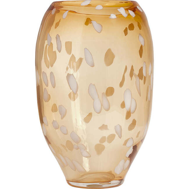 Jali Large Handmade Vase, Amber