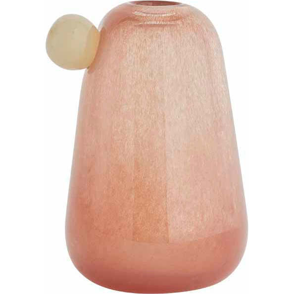Inka Small Mouth-Blown Vase, Taupe & Vanilla