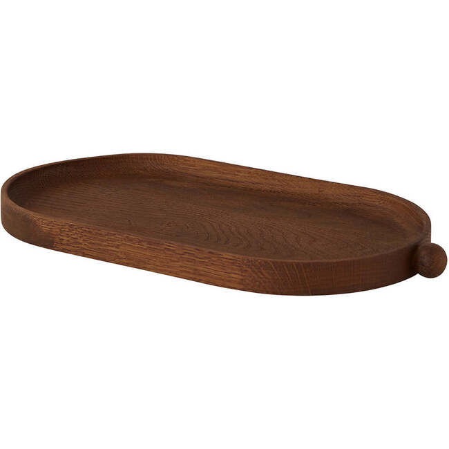 Inka Oval Wood Tray, Dark - Accents - 2