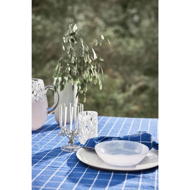 Grid Plaid Napkin Set, Dark Blue - Tableware - 4