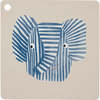 Erik Elephant Square Placemat, Blue & Camel - Tableware - 1 - thumbnail