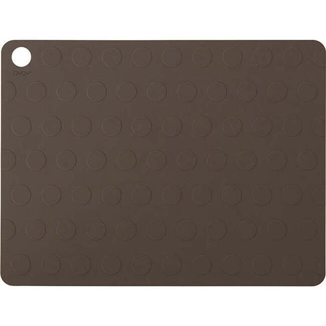 Dotto Rectangle Placemat, Choko (Pack Of 2)