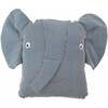 Erik Elephant Denim Cushion, Blue - Plush - 1 - thumbnail