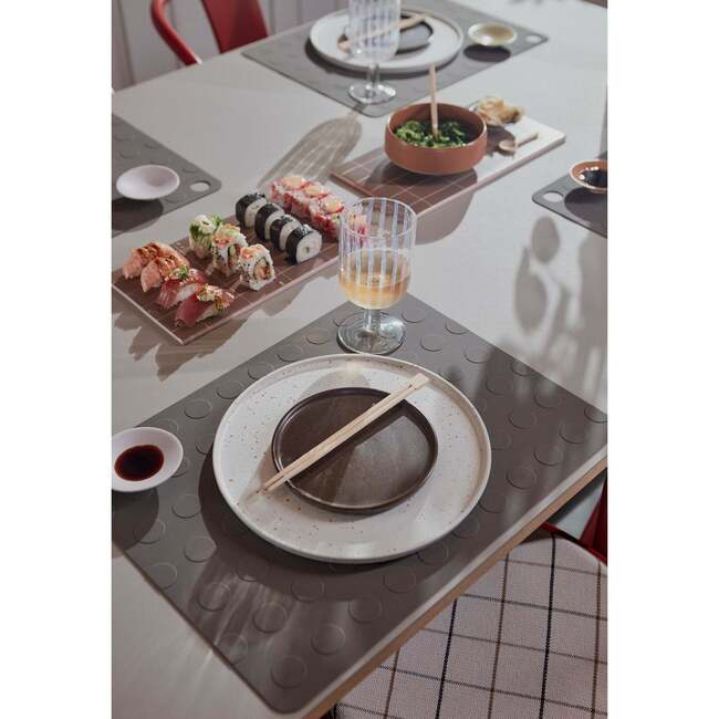 Dotto Rectangle Placemat, Choko (Pack Of 2) - Tableware - 2