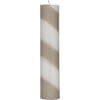 Candy Striped Large Candle, Clay & White - Other Accents - 1 - thumbnail