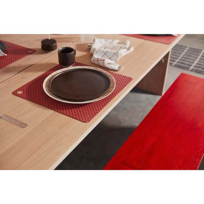 Checker Square Placemat, Red (Pack Of 2) - Tableware - 2