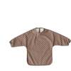 Cape Striped Long Sleeve Bib, Choko - Bibs - 1 - thumbnail