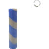 Candy Striped Large Candle, Clay & Optic Blue - Other Accents - 2