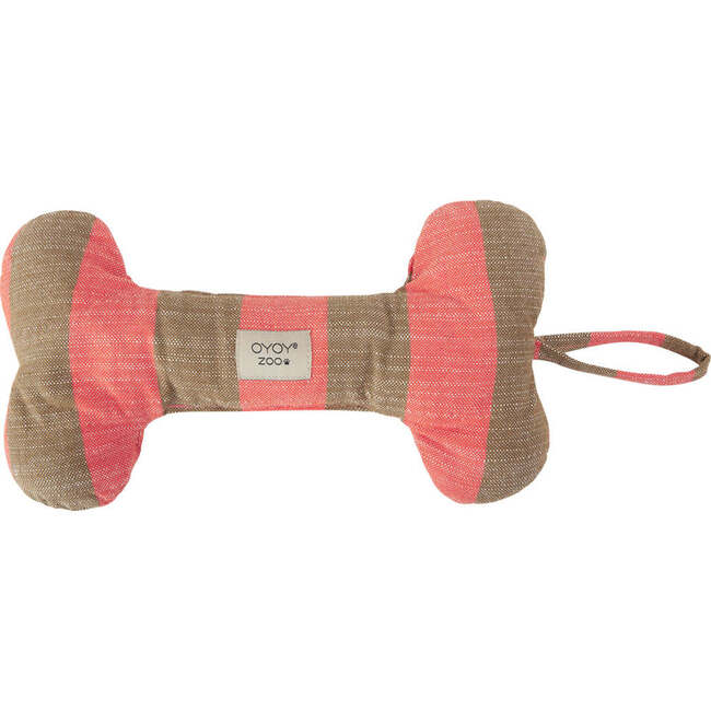 Ashi Large Dog Toy, Cherry Red & Taupe