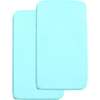 All-In-One Fitted Sheet & Waterproof Cover For 36" x 18" Cradle Mattress, Blue Green Aqua (Pack Of 2) - Crib Sheets - 1 - thumbnail