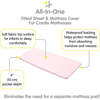 All-In-One Fitted Sheet & Waterproof Cover For 36" x 18" Cradle Mattress, Light Pink (Pack Of 2) - Crib Sheets - 3