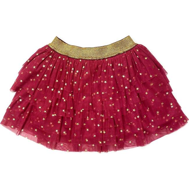 Zendaya Skirt, Maroon Stars