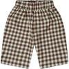 Gingham Traveller Pants, Brown - Pants - 1 - thumbnail