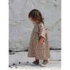 Gingham Gather Dress, Brown - Dresses - 5