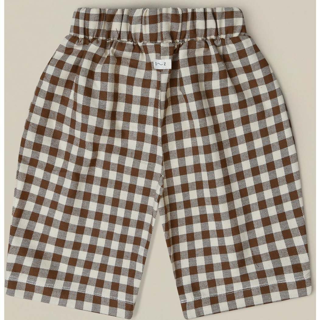 Olive Gingham Fisherman Pants | Organic Zoo