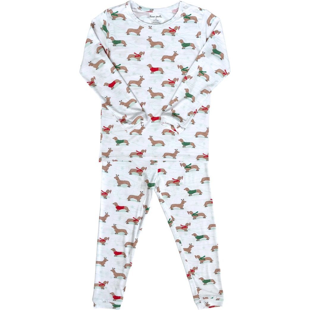 Long Sleeve Pajamas, Holiday Dogs Christmas - Pajamas - 1